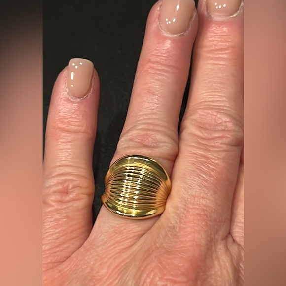 Solid 14K “Forever Gold” Cigar Band Ring - Picture 6 of 10